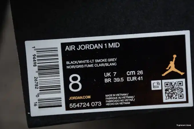 HYPE Mid Shadow AIR 1 Jordan White 554724-073 0507